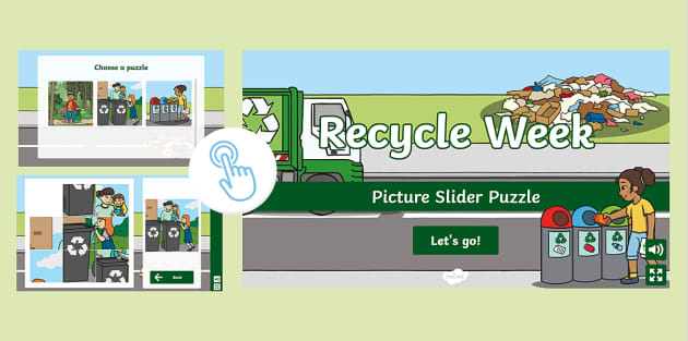 Interactive Recycle Week Puzzle For Kids: Click And Play!