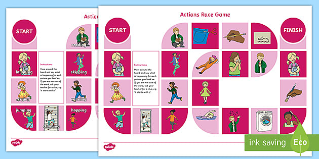 Daily routine Board game by English - ESL -French-German teachers aids