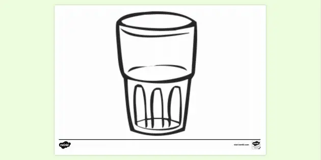 glass of water coloring pages