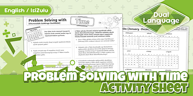 Grade 4 Maths - Term 1 - Problem Solving with Time Activity Sheet ...