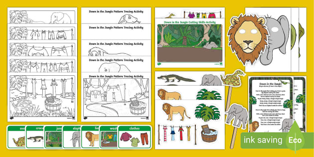 Jungle Songs for Kindergarten Down in the Jungle Rhyme