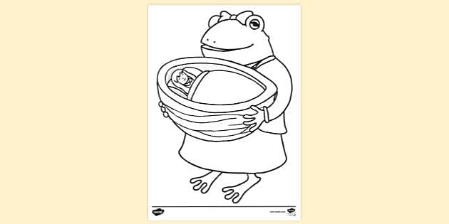 Frog Kidnapping Thumbelina Colouring Sheet (teacher made)