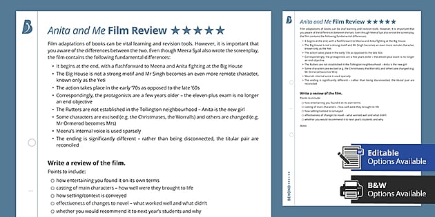 how to write a good film review