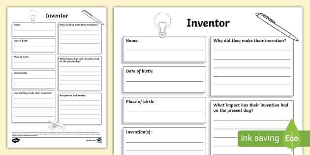 Inventor Fact File Template teacher Made Twinkl Inventor Fact File Template teacher Made Twinkl
