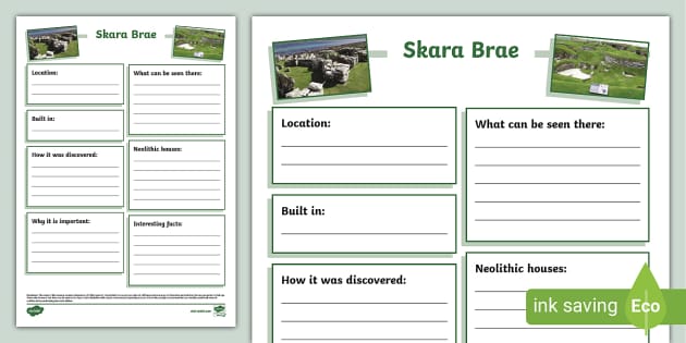 Skara Brae Fact File Template, Skara Brae - Twinkl