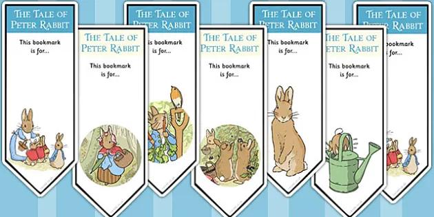 BOOKMARKS Plastic Sleeves DUST If You MUST Poem Mouse After Beatrix Potter FIVE Bookmarks 