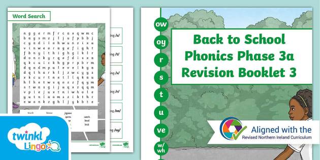 Back to School Phonics Phase 3a Revision Booklet 3 - Twinkl