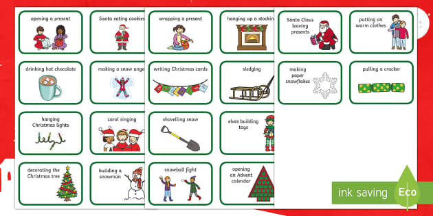 Christmas Mime Game Cards (teacher made)