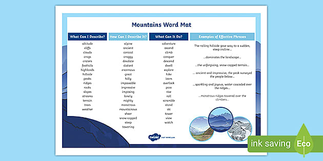 mountains-word-mat-teacher-made-twinkl