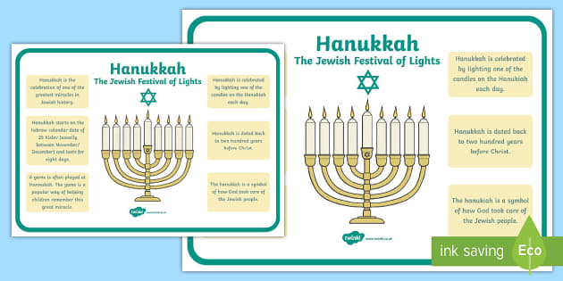 Hanukkah Large Information Poster Ks2 Teacher Made