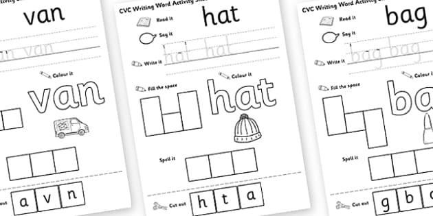 cvc writing word worksheet worksheet pack a teacher made