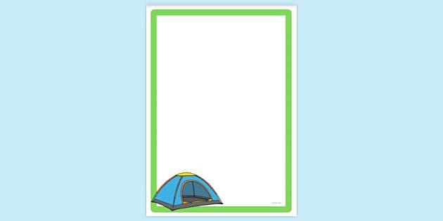 FREE! - Simple Blank Tent Page Border Page Border | Page Borders