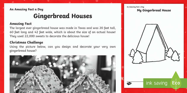 Gingerbread House Worksheet / Worksheet (teacher made)