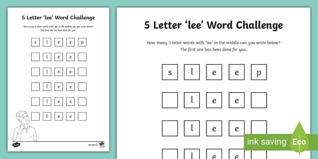 5 letter word start with lee