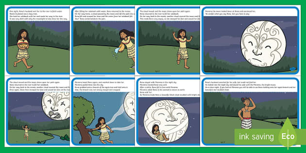 Rona and the Moon - Māori Story (teacher made) - Twinkl