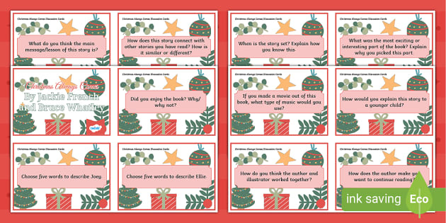 Comprehension Discussion Cards To Support Teaching On ‘christmas Always 