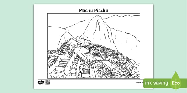 Dibujo del Machu Picchu para colorear | Twinkl Perú im-genes-de-incas-descarga-gratuita-en-freepik