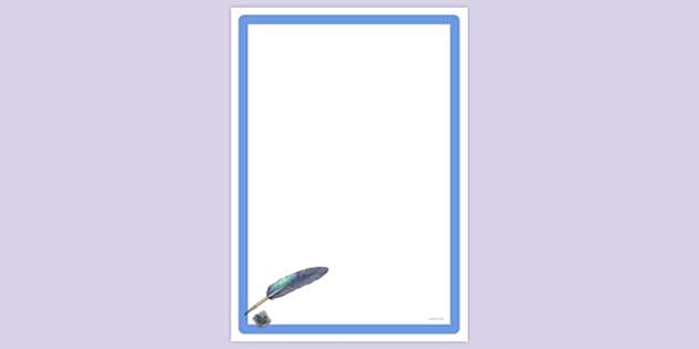 FREE! - Simple Blank Pen and Ink Page Border | Page Borders | Twinkl