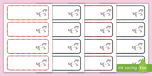 Unicorn Tray Labels - Editable Pack - Classroom Management