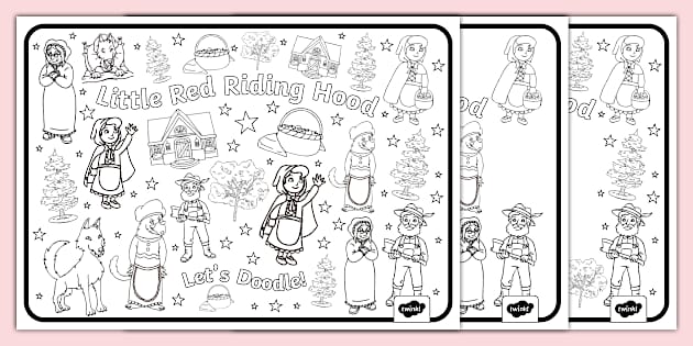 little red riding hood coloring page