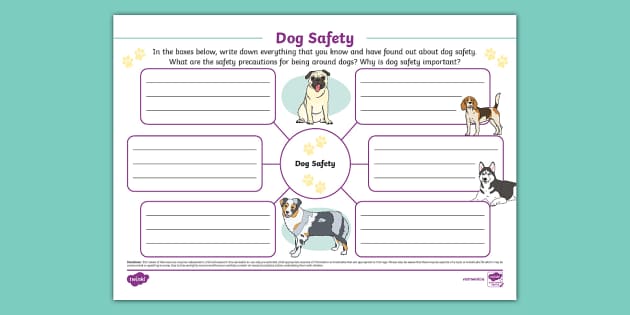 Dog Safety Mind Map (Hecho por educadores) - Twinkl