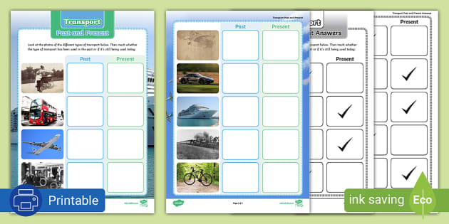 Transport - Past and Present - Activity (teacher made)