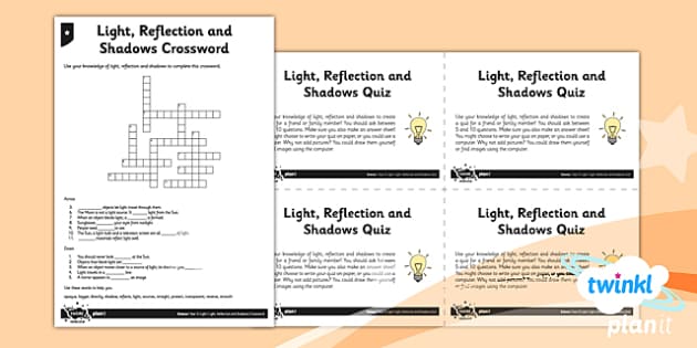 science light homework year 3