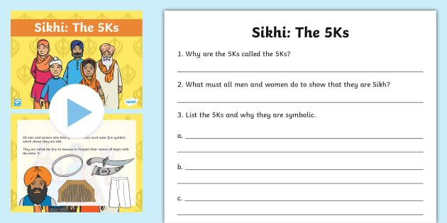 Sikhi: 5 Ks - PowerPoint and Worksheet Pack (teacher made)