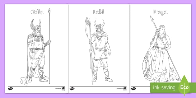 norse loki coloring pages