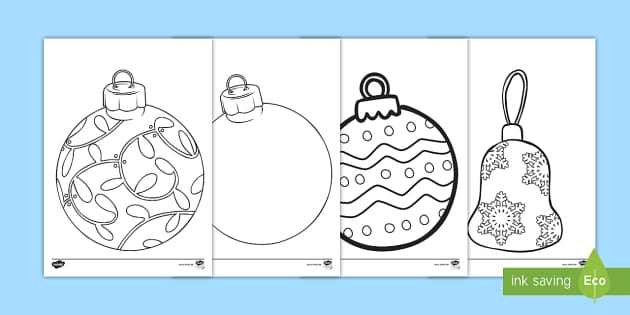 printable christmas bauble colouring pages for kids