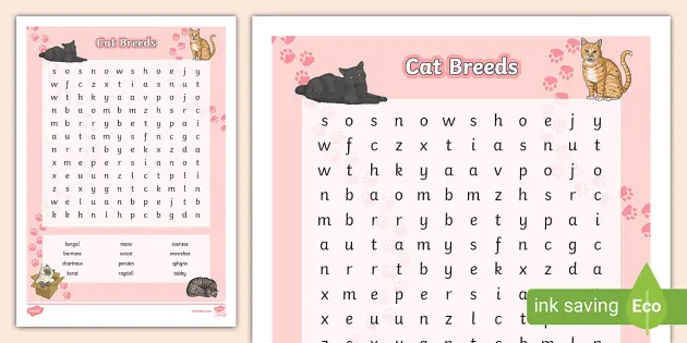 Cat Breeds Puzzle  Biology Learning Game