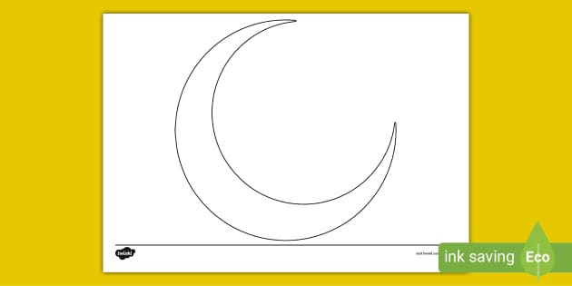crescent moon coloring page