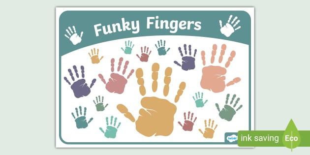 Funky Fingers Natural Display Poster, Funky Fingers - Twinkl