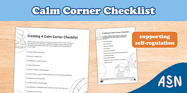 Calm Check Creating a Calming Corner Checklist