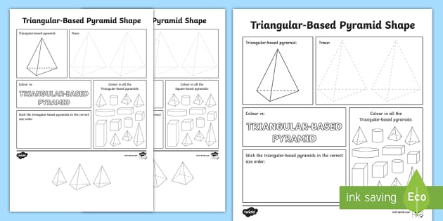 Pyramid Shape Worksheet (teacher made)