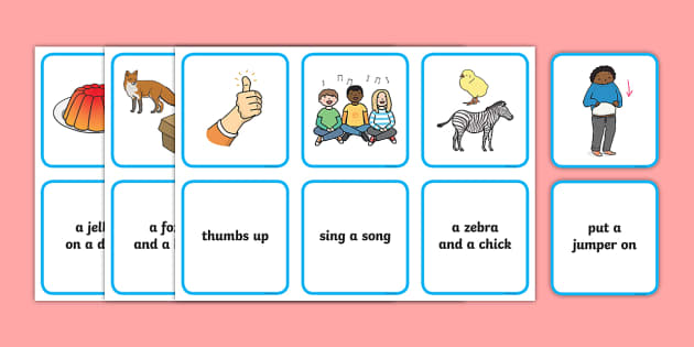 Phase 3 Captions and Pictures Consonant Digraphs Matching Cards