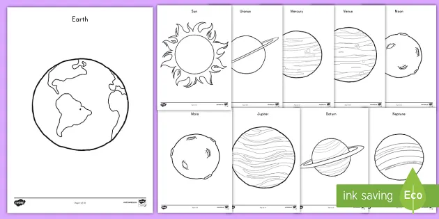 Planets Coloring Pages Teacher Made