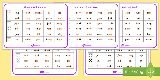 Phase 2 ff Phoneme Roll and Read Mat (teacher made) - Twinkl