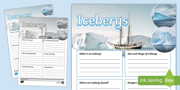 Iceberg Fact File Template (teacher made) - Twinkl