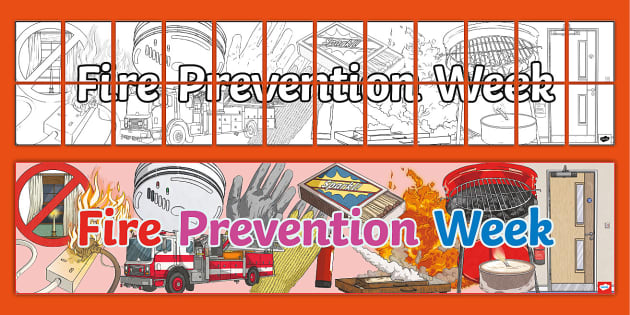 Collaborative Art Fire Prevention Week Banner | Twinkl USA