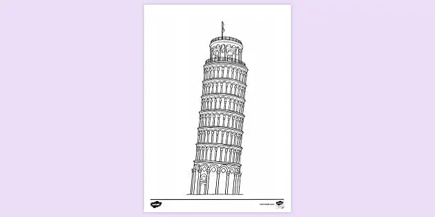 How to Draw the Leaning Tower of Pisa – Improve Drawing