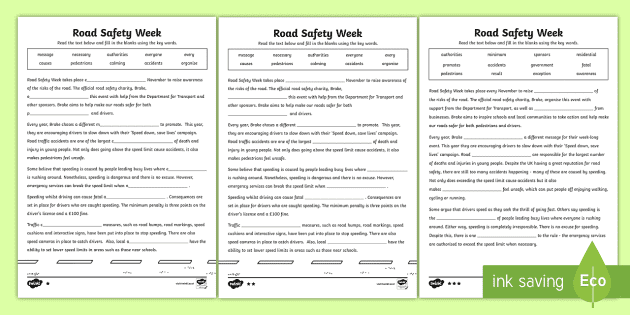 road safety worksheet teacher made