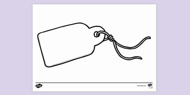FREE Price Tag Colouring Sheet Colouring Sheets Twinkl