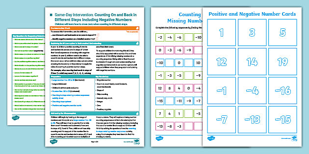 👉 Y5 SDI: Counting in Different Steps Using Negative Numbers