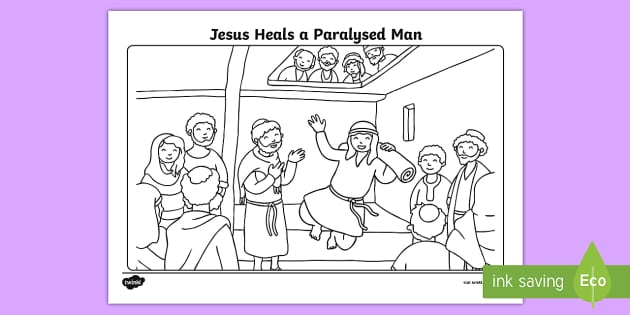 jesus healing the sick coloring pages
