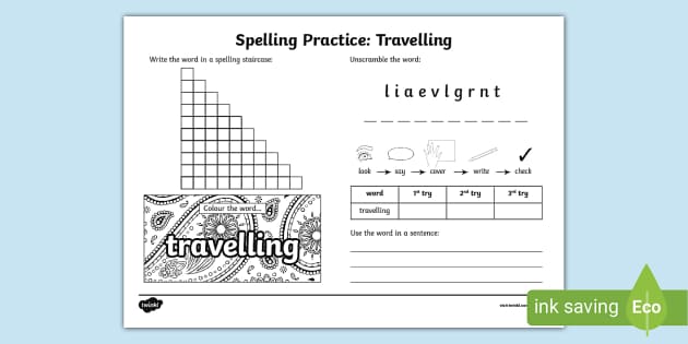 travelling spelling variations