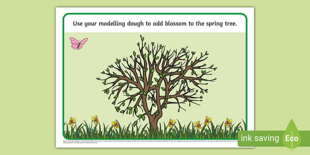 Spring Tree Modelling Dough Mat Hecho Por Educadores