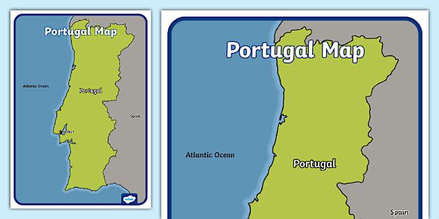 KS1 Portugal Display Map - Geography - Countries - Twinkl