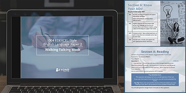 Edexcel Language Paper 2 Walking Talking Mock PowerPoint