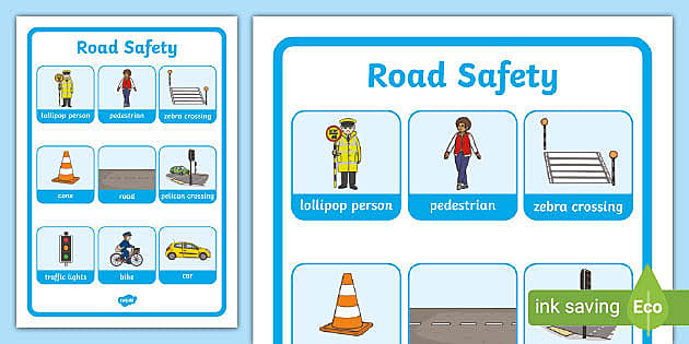 Crossing the Road Safely Display Poster (Teacher-Made)